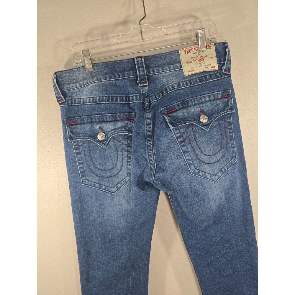 True Religion Jeans mens Size 32 x 31  dark wash Rocco Relaxed Skinny BS